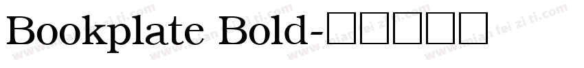 Bookplate Bold字体转换